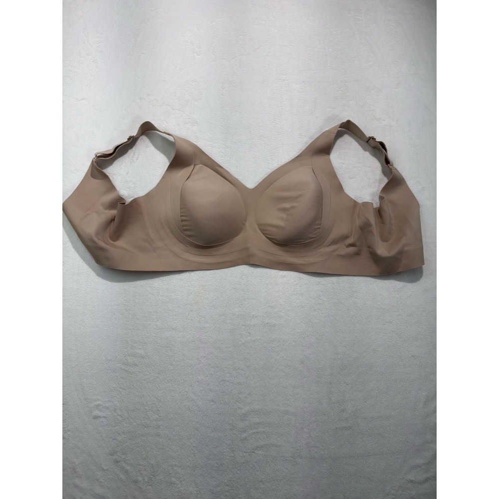 Bra Womens 3XL Beige Wireless Seamless Padded Plus Size Full Coverage Lot of 3‎